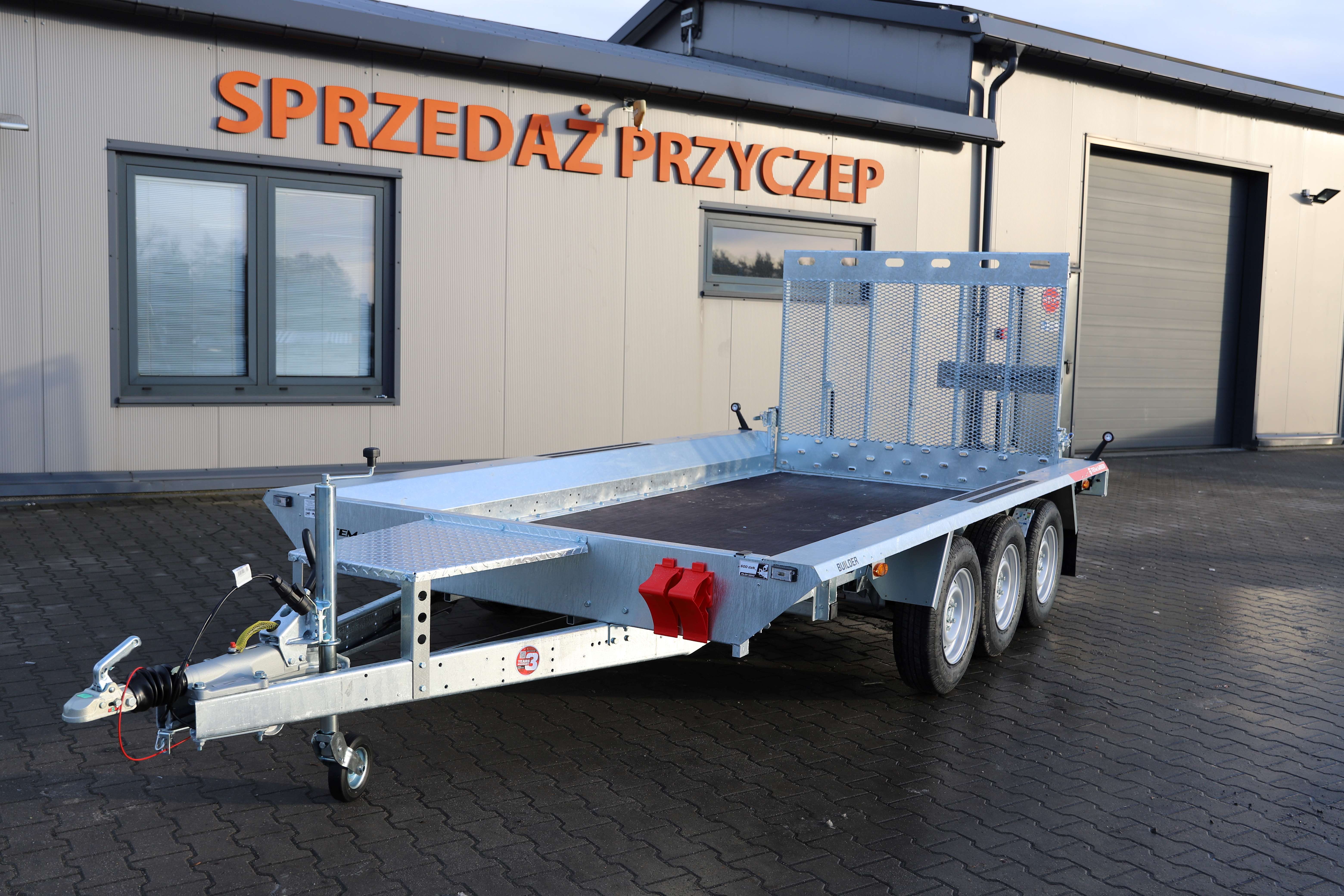Temared BUILDER 3 4018/3 S 3 standard ID241 - Anhänger für Minibagger und Baumaschinen, 400x180 cm, zGG 3500 kg